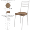 Cadeira Tubular Europa 141 Branco Assento Rattan ARTEF