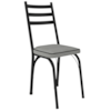 Cadeira Tubular Europa 141 Preto Assento Platina ARTEF