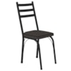 Cadeira Tubular Europa 141 Preto Assento Tecelão Cacau ARTEF