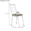 Cadeira Tubular Europa 143 Branco Assento Madeira Cedro ARTEF
