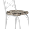 Cadeira Tubular Europa 143 Branco Assento Madeira Cedro ARTEF