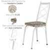 Cadeira Tubular Europa 143 Branco Assento Madeira Cedro ARTEF