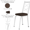 Cadeira Tubular Europa 143 Branco Assento Madeira Imbuia ARTEF