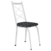Cadeira Tubular Europa 143 Branco Assento Mosaico Silver ARTEF