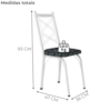 Cadeira Tubular Europa 143 Branco Assento Mosaico Silver ARTEF