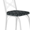 Cadeira Tubular Europa 143 Branco Assento Mosaico Silver ARTEF