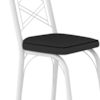 Cadeira Tubular Europa 143 Branco Assento Preto ARTEF
