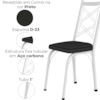 Cadeira Tubular Europa 143 Branco Assento Preto ARTEF