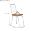 Cadeira Tubular Europa 143 Branco Assento Rattan ARTEF