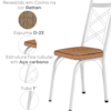 Cadeira Tubular Europa 143 Branco Assento Rattan ARTEF