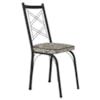 Cadeira Tubular Europa 143 Preto Assento Madeira Cedro ARTEF