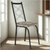 Cadeira Tubular Europa 143 Preto Assento Madeira Cedro ARTEF