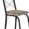Cadeira Tubular Europa 143 Preto Assento Madeira Cedro ARTEF