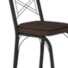 Cadeira Tubular Europa 143 Preto Assento Madeira Imbuia ARTEF