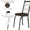 Cadeira Tubular Europa 143 Preto Assento Madeira Imbuia ARTEF