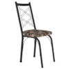 Cadeira Tubular Europa 143 Preto Assento Mosaico Palha ARTEF