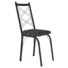 Cadeira Tubular Europa 143 Preto Assento Mosaico Silver ARTEF