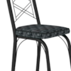 Cadeira Tubular Europa 143 Preto Assento Mosaico Silver ARTEF