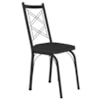 Cadeira Tubular Europa 143 Preto Assento Preto ARTEF