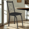 Cadeira Tubular Europa 143 Preto Assento Preto ARTEF