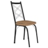 Cadeira Tubular Europa 143 Preto Assento Rattan ARTEF