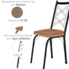 Cadeira Tubular Europa 143 Preto Assento Rattan ARTEF