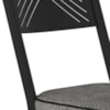 Cadeira Tubular Europa 151 Preto Assento Grafiato ARTEF