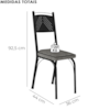 Cadeira Tubular Europa 151 Preto Assento Grafiato ARTEF