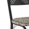 Cadeira Tubular Europa 151 Preto Assento Madeira Cedro ARTEF