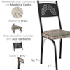Cadeira Tubular Europa 151 Preto Assento Madeira Cedro ARTEF