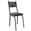 Cadeira Tubular Europa 151 Preto Assento Madeira Imbuia ARTEF