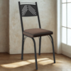 Cadeira Tubular Europa 151 Preto Assento Madeira Imbuia ARTEF