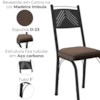 Cadeira Tubular Europa 151 Preto Assento Madeira Imbuia ARTEF