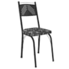 Cadeira Tubular Europa 151 Preto Assento Mosaico Silver ARTEF