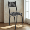Cadeira Tubular Europa 151 Preto Assento Mosaico Silver ARTEF