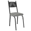 Cadeira Tubular Europa 151 Preto Assento Platina ARTEF