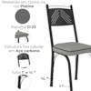 Cadeira Tubular Europa 151 Preto Assento Platina ARTEF