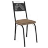Cadeira Tubular Europa 151 Preto Assento Rattan ARTEF
