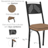 Cadeira Tubular Europa 151 Preto Assento Rattan ARTEF