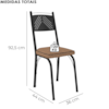 Cadeira Tubular Europa 151 Preto Assento Rattan ARTEF