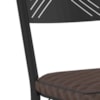 Cadeira Tubular Europa 151 Preto Assento Tecelão Cacau ARTEF