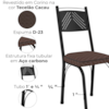 Cadeira Tubular Europa 151 Preto Assento Tecelão Cacau ARTEF