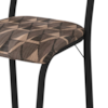 Cadeira Tubular Europa 161 Preto Assento Mosaico Palha ARTEF