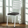 Cadeira Tubular Europa 166 Branco Assento Floral Dourado ARTEF