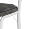 Cadeira Tubular Europa 166 Branco Assento Floral Dourado ARTEF