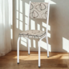 Cadeira Tubular Europa 258 Branco Assento Madeira Cedro ARTEF