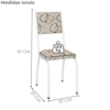 Cadeira Tubular Europa 258 Branco Assento Madeira Cedro ARTEF