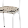 Cadeira Tubular Europa 258 Branco Assento Madeira Cedro ARTEF