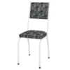 Cadeira Tubular Europa 258 Branco Assento Mosaico Silver ARTEF