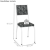 Cadeira Tubular Europa 258 Branco Assento Mosaico Silver ARTEF